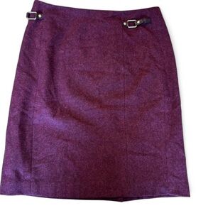 Tommy Hilfiger Burgundy/Purple Pencil Skirt